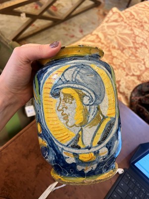 Lot 231 - A maiolica albarello