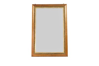Lot 504 - A burr wood wall mirror
