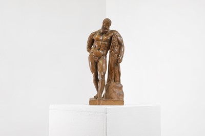 Lot 241 - A painted terracotta figure of the Farnese Hercules by Giovanni Mollica