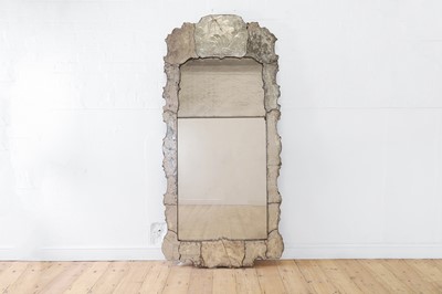 Lot 526 - An etched glass mirror