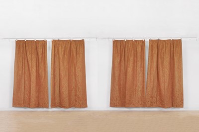Lot 122 - Two pairs of silk brocade curtains