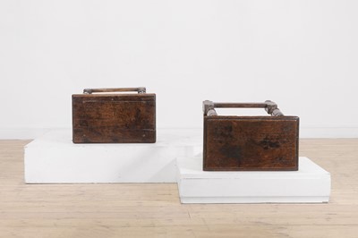 Lot 144 - Two oak joint stools