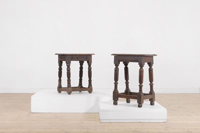 Lot 144 - Two oak joint stools
