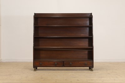 Lot 462 - A large Regency mahogany waterfall bookcase