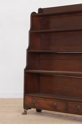 Lot 462 - A large Regency mahogany waterfall bookcase