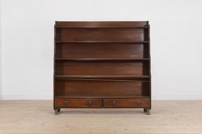 Lot 462 - A large Regency mahogany waterfall bookcase