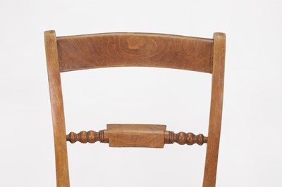 Lot 196 - A harlequin set of eight elm and beech Oxford single chairs