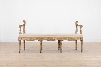 Lot 193 - A giltwood window seat