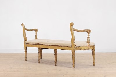 Lot 193 - A giltwood window seat