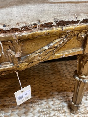 Lot 193 - A giltwood window seat