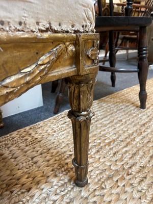 Lot 193 - A giltwood window seat