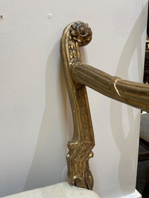 Lot 193 - A giltwood window seat