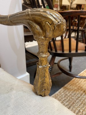 Lot 193 - A giltwood window seat
