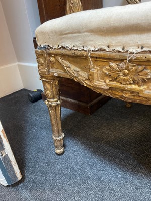 Lot 193 - A giltwood window seat