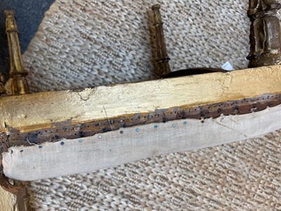 Lot 193 - A giltwood window seat