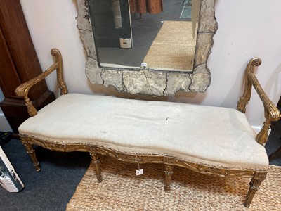 Lot 193 - A giltwood window seat