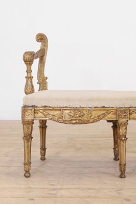 Lot 193 - A giltwood window seat