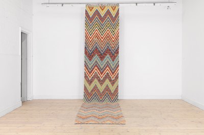 Lot 338 - A contemporary wool flat-weave runner