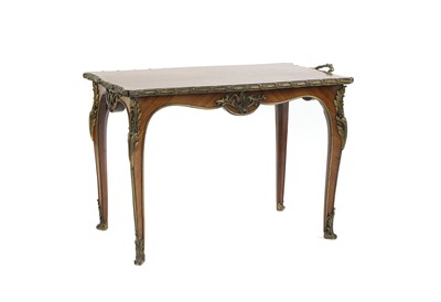 Lot 461 - A late 19th century kingwood and parquetry low...