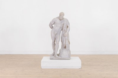 Lot 253 - An imitation marble figure after the antique