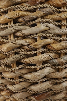 Lot 61 - A woven wicker table lamp