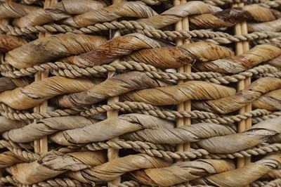 Lot 61 - A woven wicker table lamp