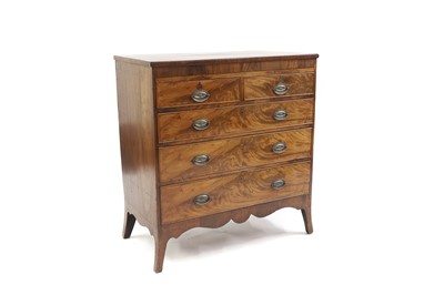 Lot 462 - A Regency mahogany straight front chest of  drawers