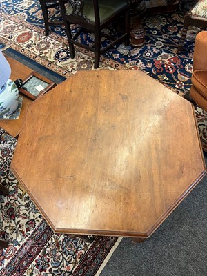 Lot 17 - A walnut centre table