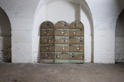 Lot 163 - A three-fold nursery screen