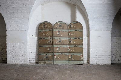 Lot 163 - A three-fold nursery screen