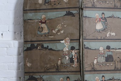 Lot 163 - A three-fold nursery screen