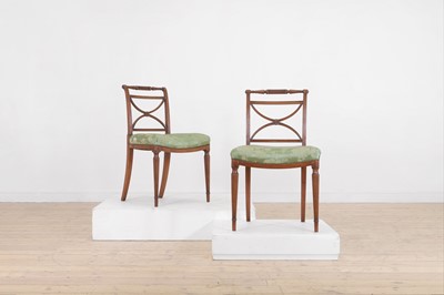 Lot 403 - A pair of Regency mahogany side chairs