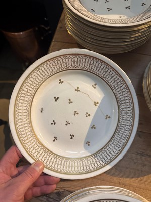 Lot 106 - Twenty-two Regency Derby porcelain dessert plates