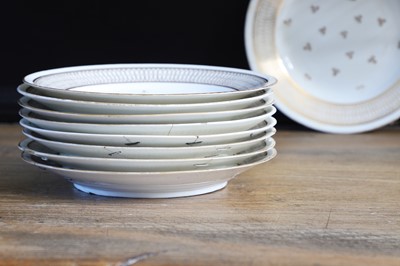 Lot 106 - Twenty-two Regency Derby porcelain dessert plates