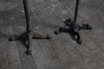 Lot 175 - A Victorian cast iron, brass and mahogany patented reading stand