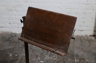 Lot 175 - A Victorian cast iron, brass and mahogany patented reading stand