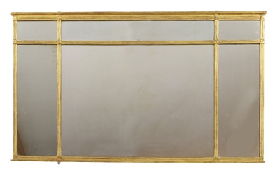 Lot 562 - A gilt overmantle mirror