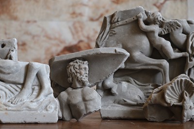 Lot 36 - A group of Roman carved marble fragments