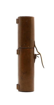Lot 262A - A brass and leather four draw telescope