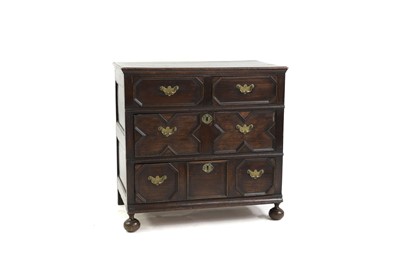 Lot 514 - A Charles II oak chest of drawers