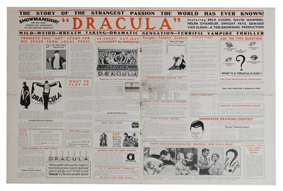 Lot 65 - A rare 'Dracula', Universal Pictures British Press book