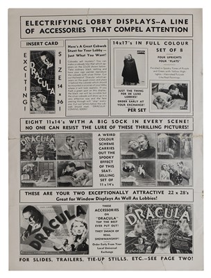 Lot 65 - A rare 'Dracula', Universal Pictures British Press book