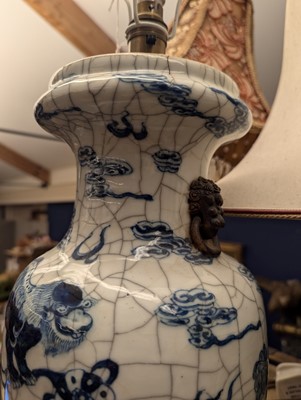 Lot 179 - A pair of Chinese blue and white vases