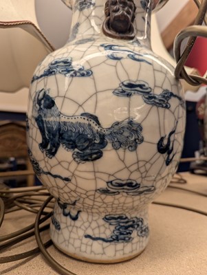 Lot 179 - A pair of Chinese blue and white vases