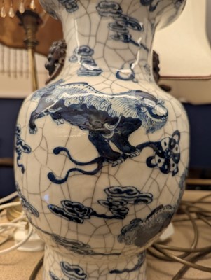 Lot 179 - A pair of Chinese blue and white vases