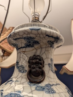 Lot 179 - A pair of Chinese blue and white vases
