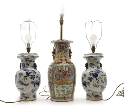 Lot 179 - A pair of Chinese blue and white vases