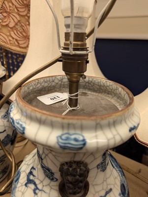 Lot 179 - A pair of Chinese blue and white vases