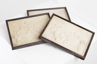 Lot 186 - A set of three grand tour plaster plaques