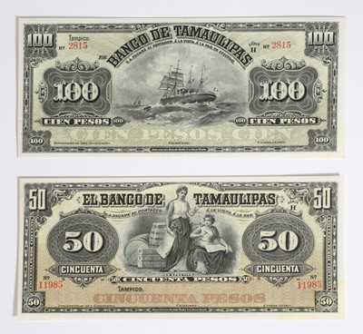 Lot 145 - Notes, Mexico. Banco de Tamaulipas